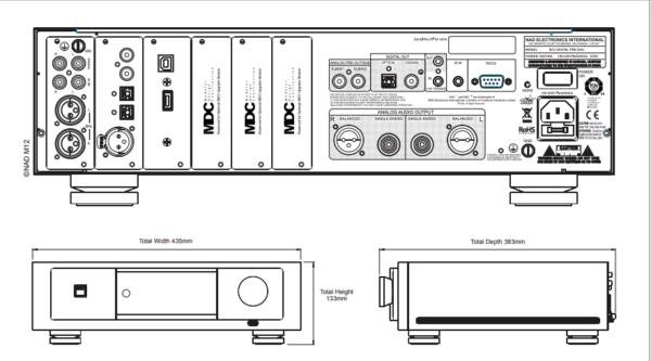 NAD M12 - PREAMPLIFICATORE STEREOFONICO DIGIITALE - DAC - immagine 3