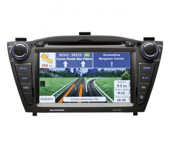 Autoradio Navigatore Bluetooth Hyundai ix35 MACROM M-OF7050