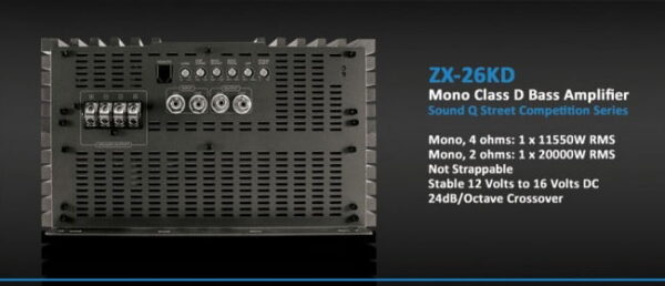 AMPLIFICATORE  SERIE ZX26KW DU ZAPCO